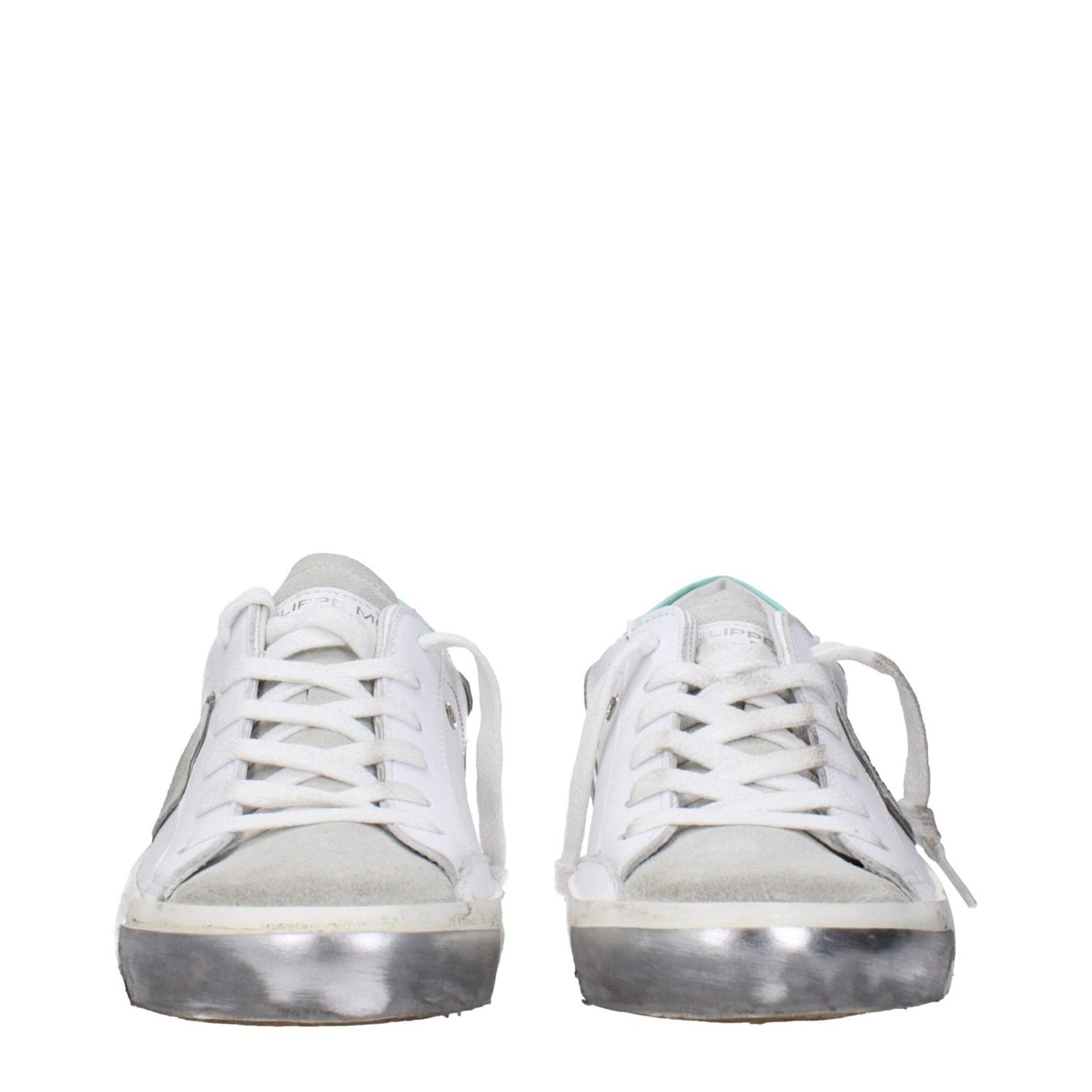 Philippe Model White Leather Low Tops PH-15090340495625-EU35/US5