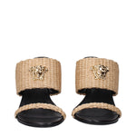 Versace Beige Raffia Platforms VE-15201409827081-EU36/US6
