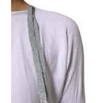 PINK MEMORIES White Cotton Short Sleeves Round Neck Blouse Top TSH90639-40