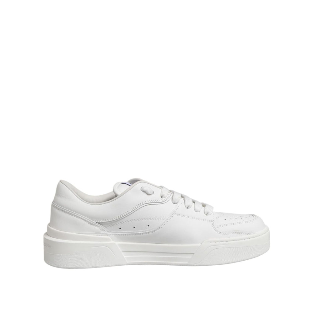 Dolce & Gabbana White Miami Leather Low Top Sneakers Shoes MV7594-42