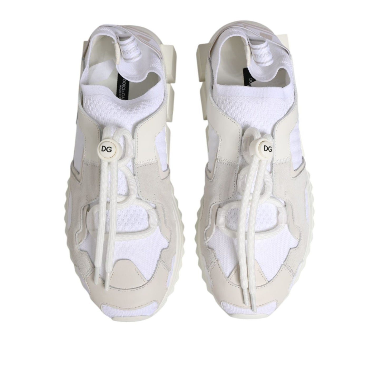 Dolce & Gabbana White Sorrento Low Top Lace Up Sneakers Shoes MV7775-42