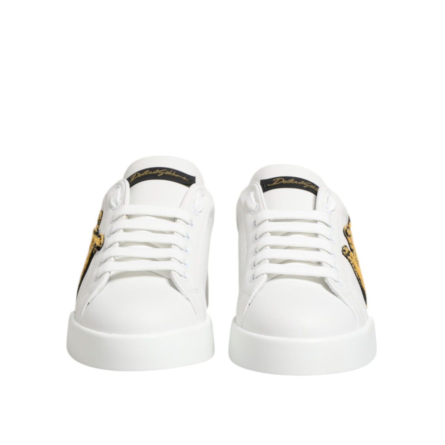 Dolce & Gabbana White Crown Patch Portofino Men Sneakers Shoes MV7795-39.5