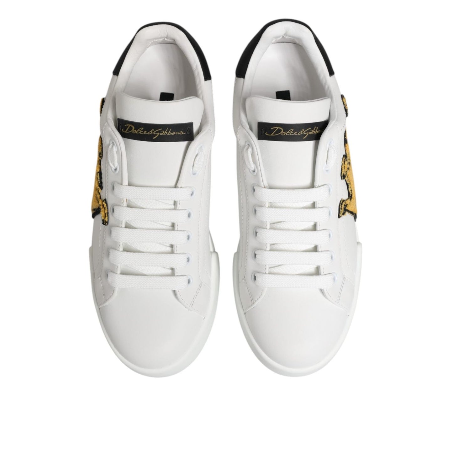 Dolce & Gabbana White Crown Patch Portofino Men Sneakers Shoes MV7795-39.5