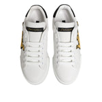 Dolce & Gabbana White Crown Patch Portofino Men Sneakers Shoes MV7795-39.5