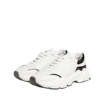 Dolce & Gabbana White Silver DAYMASTER Leather Sneakers Shoes MV7803-42