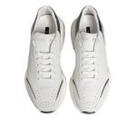 Dolce & Gabbana White Silver DAYMASTER Leather Sneakers Shoes MV7804-43