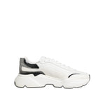 Dolce & Gabbana White Silver DAYMASTER Leather Sneakers Shoes MV7804-43