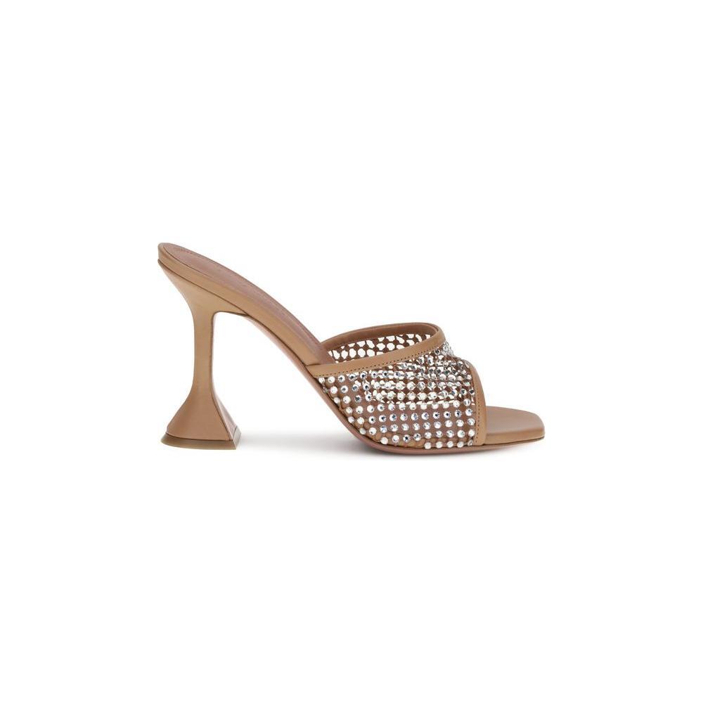 Amina Muaddi Lupita Crystal Sandals AM-14S364308LUPLATTEWHITE-EU40/US10