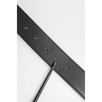 Dolce & Gabbana Black Leather Classic Metal Logo Buckle Belt