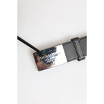Dolce & Gabbana Black Leather Classic Metal Logo Buckle Belt