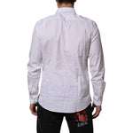 Dolce & Gabbana White Poplin Cotton Formal Men Dress Shirt