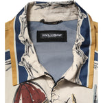Dolce & Gabbana Multicolor Italian Motif Men Bomber Jacket