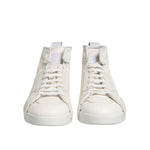 Dolce & Gabbana White Leather Mid Top Sneakers Shoes MV7537-42.5