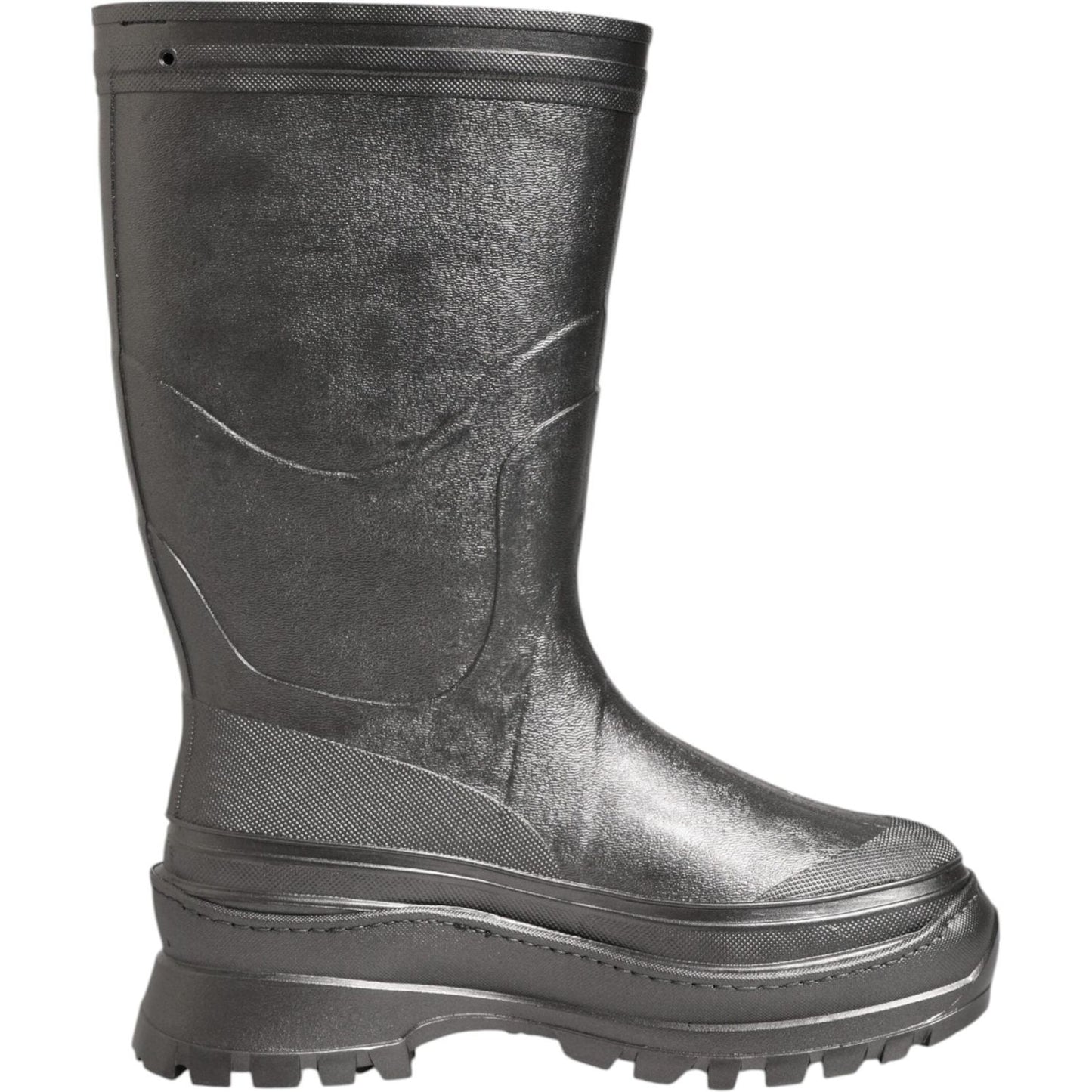 Dolce & Gabbana Black Argento Pull On Rain Boots Shoes
