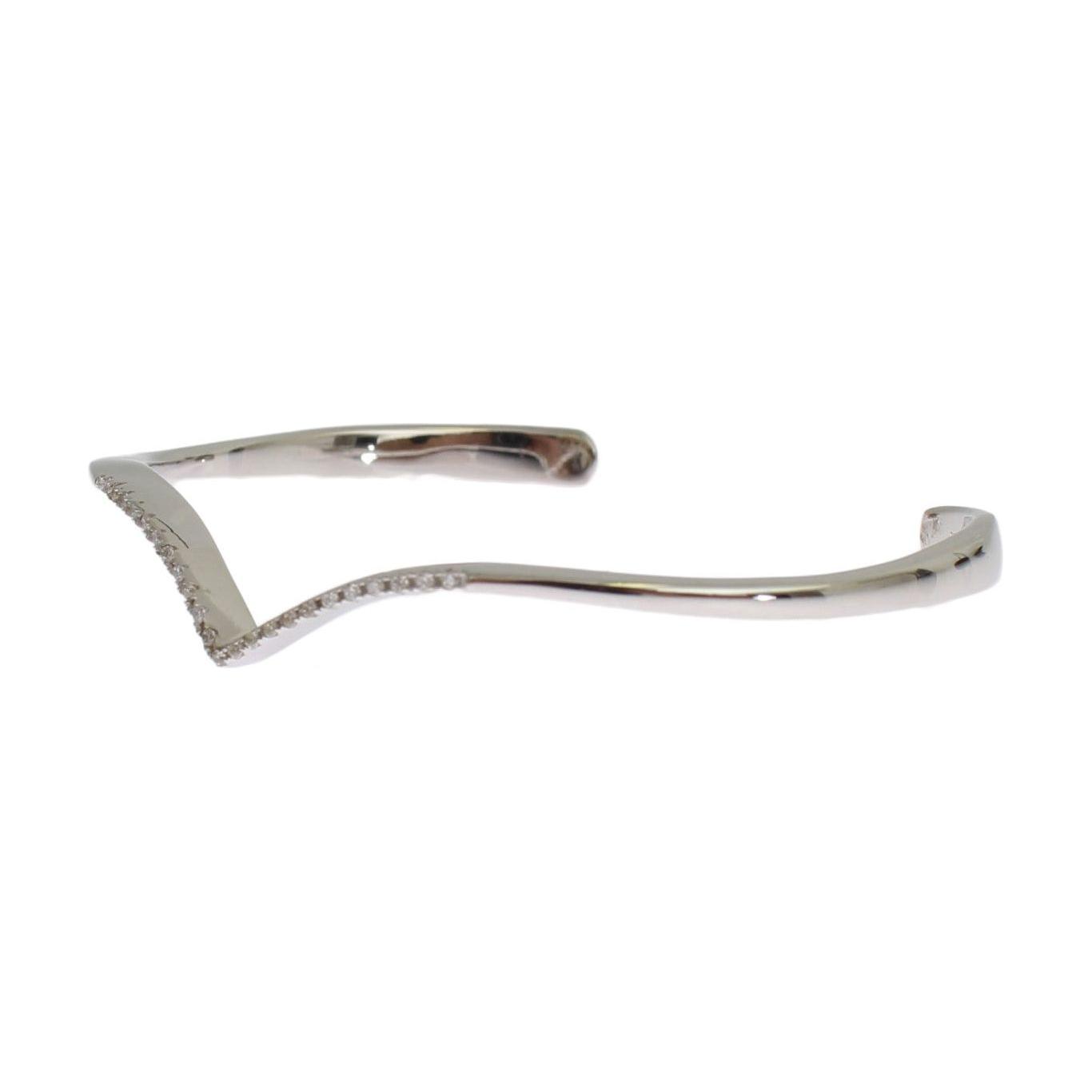 Nialaya Skyfall CZ 925 Silver Bangle Bracelet SIG19042