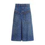 Chloé Denim midi Skirt CH-CH25ADJ01251427-IT40 | M