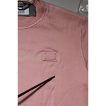 Dolce & Gabbana Pink Logo Plaque Cotton Crew Neck T-shirt