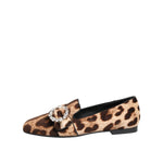 Dolce & Gabbana Brown Leopard Print Crystals Loafers Flats Shoes LA12878-35