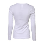 Dolce & Gabbana White Cotton Knit Round Neck Long Sleeves T-shirt