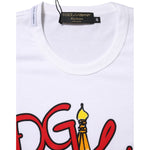 Dolce & Gabbana White DG Loves Moscow Cotton Crew Neck T-shirt TSH90697-42