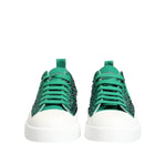 Dolce & Gabbana Green Portofino Crystal DG Logo Sneakers Shoes LA12772-41