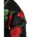 Dolce & Gabbana Multicolor Floral Puffer Coat Full Zip Jacket