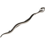 Dolce & Gabbana Silver Brass Crystal Spilla Serpente Mens Brooch Pin