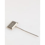 Dolce & Gabbana Silver Tone Logo Plaque Lapel Men Accessory Brooch Pin
