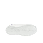 Dolce & Gabbana White Blue Leather Low Top Sneakers Shoes LA12889-35