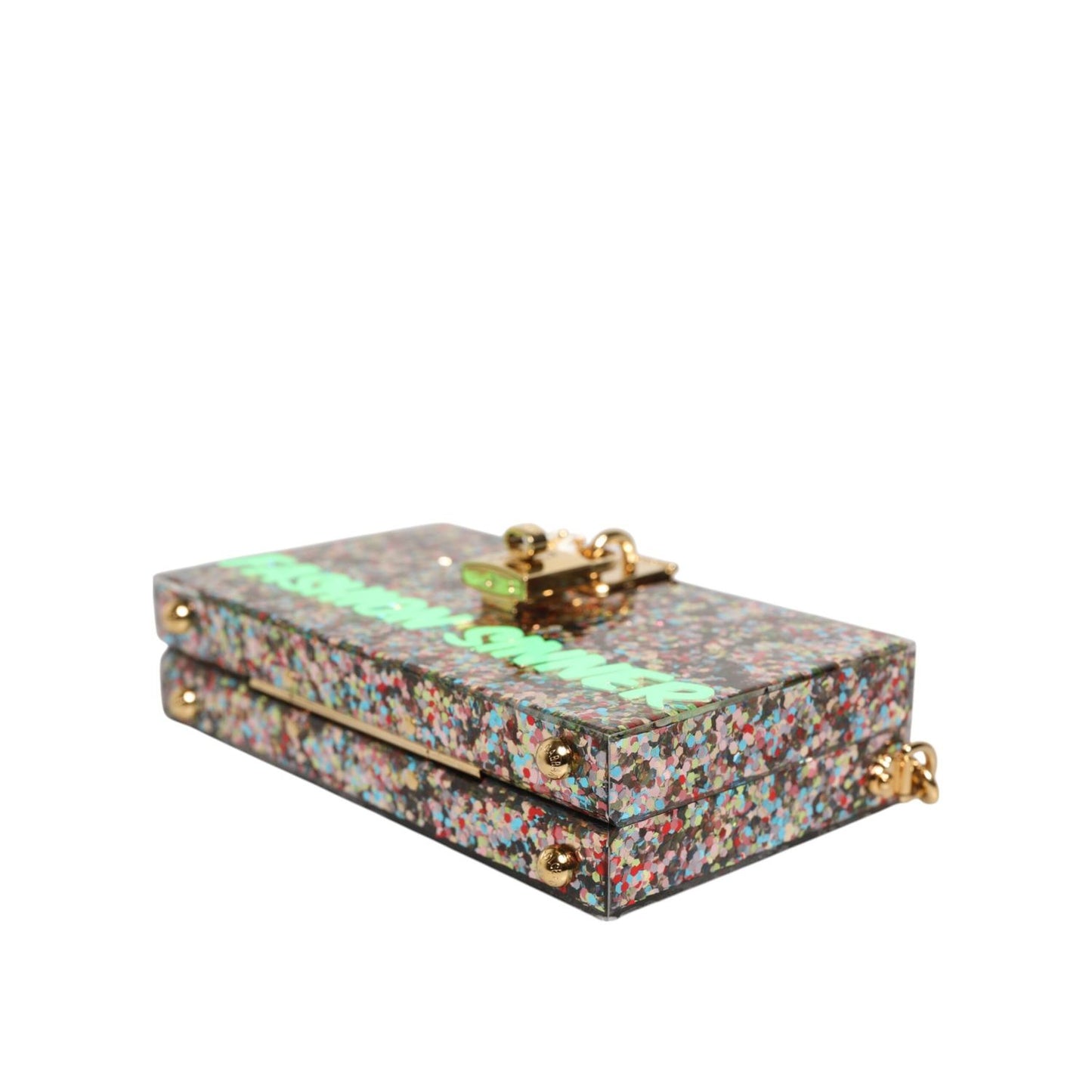 Dolce & Gabbana Multicolor PurseBox Fashion Sinner Glitter Crossbody Bag