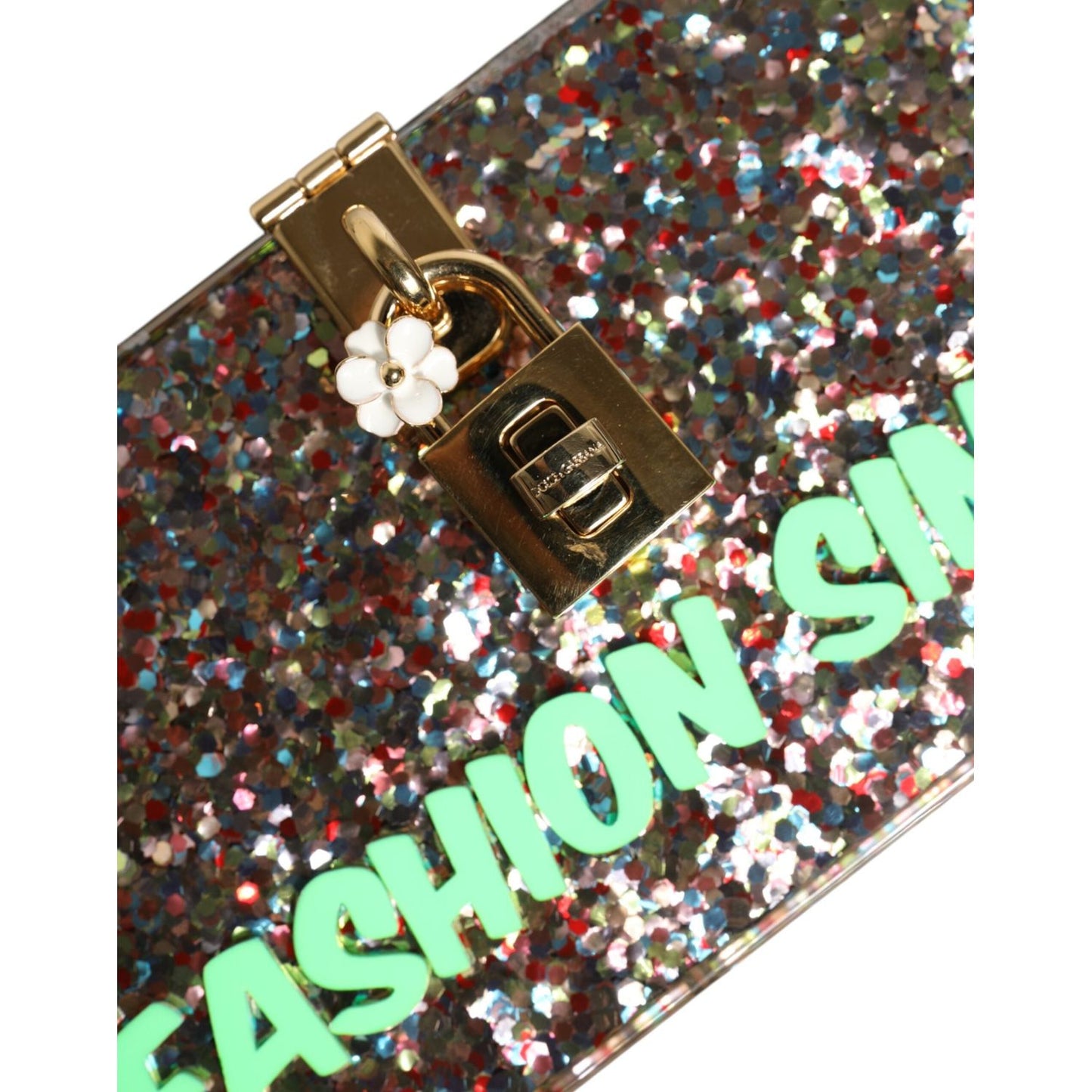 Dolce & Gabbana Multicolor PurseBox Fashion Sinner Glitter Crossbody Bag