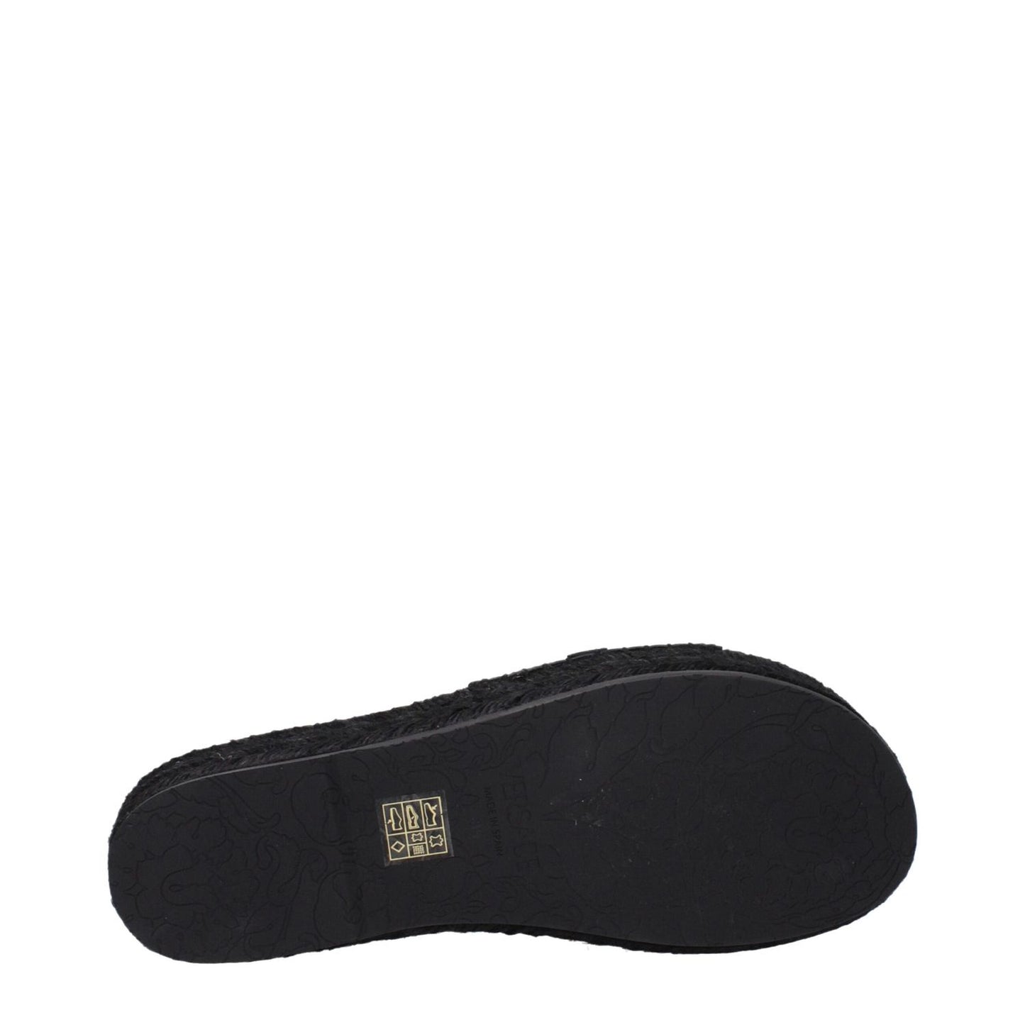 Versace Black Leather Slippers Sandals VE-15265239367945-EU35/US5