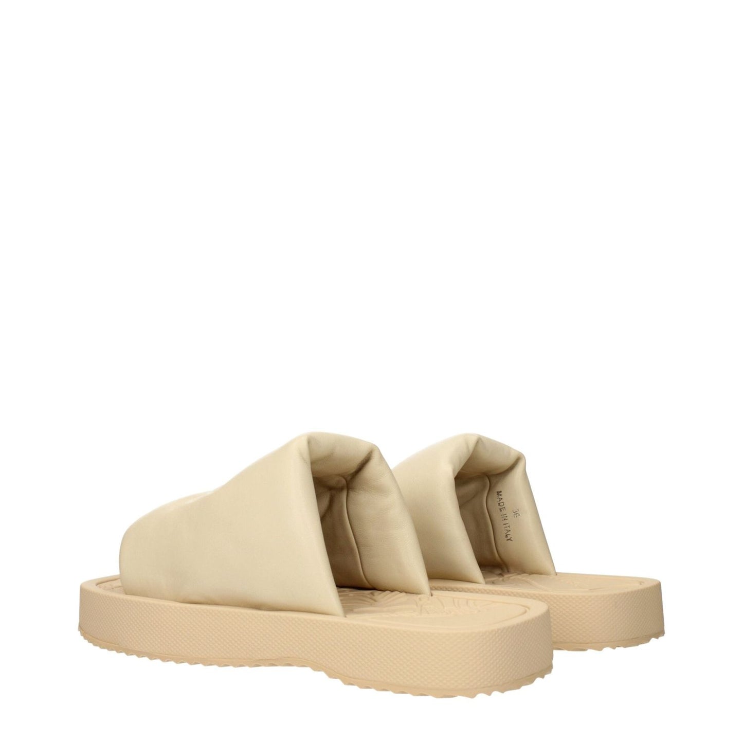 Burberry Beige Leather Slippers Sandals BU-15265290518793-EU36/US6