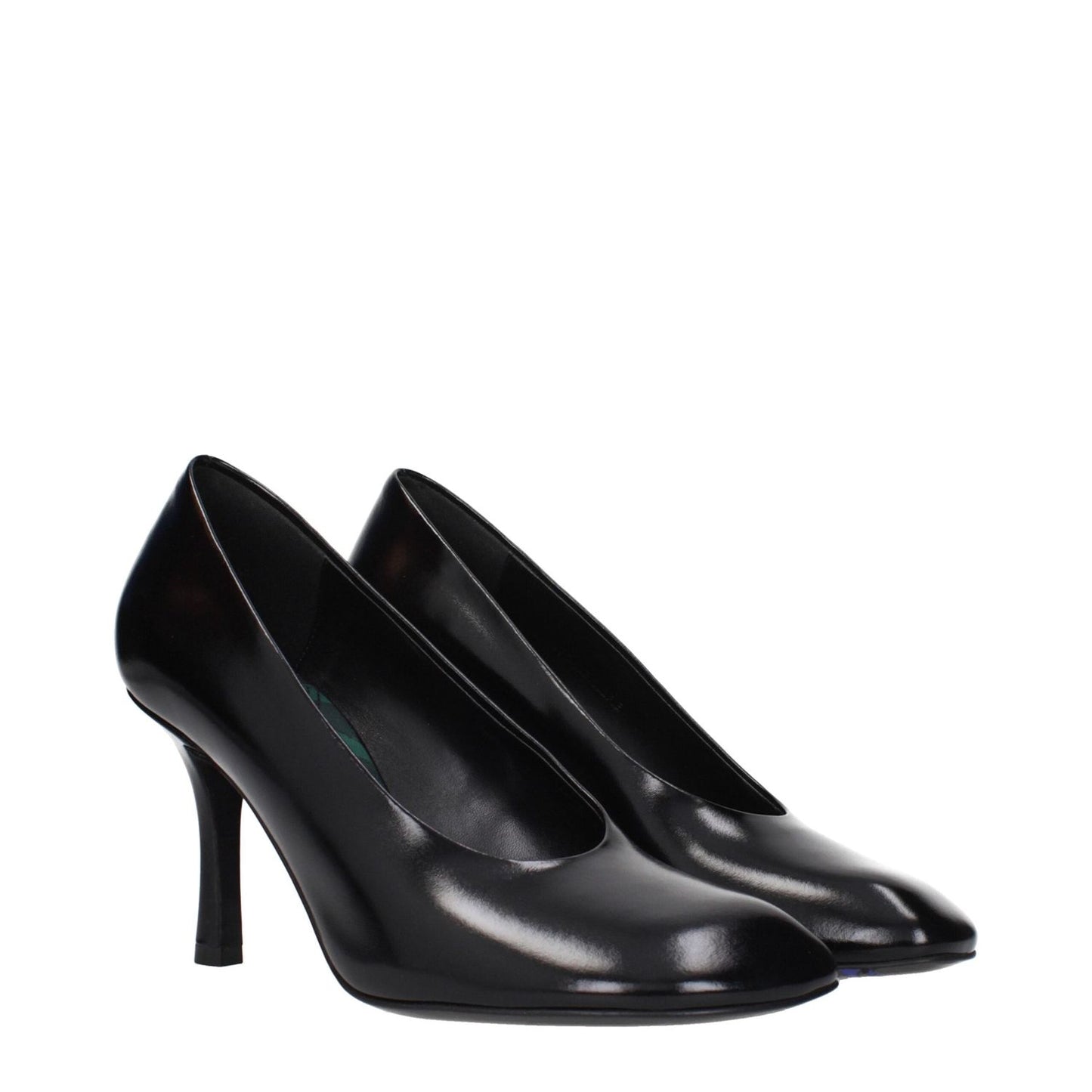 Burberry Black Leather High Heel Pumps BU-15265303167241-EU39/US9