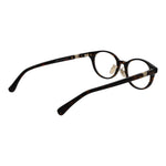 Max Mara Brown Women Glasses Frame in acetate, full-rim style, round shape, 49-18-145 size, includes branded case.