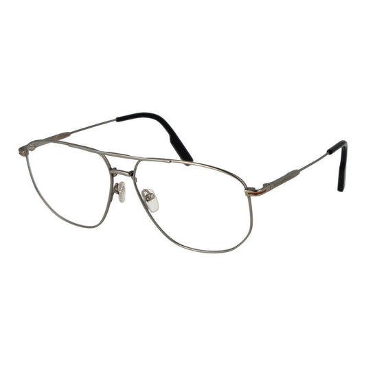 Ermenegildo Zegna Silver Men Glasses Frame