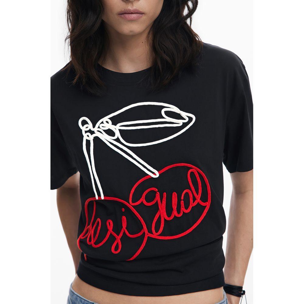 Desigual Black Cotton Women T-Shirt DE-39743-XS