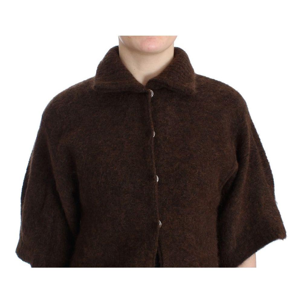 Cavalli Brown mohair knitted cardigan SIG11843-2
