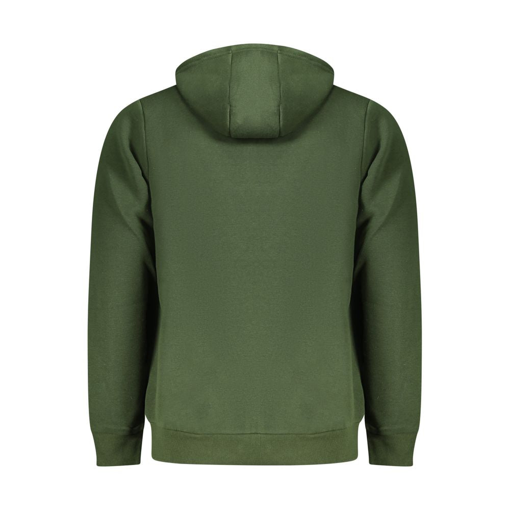 Back view of Norway 1963 Green Cotton Sweatshirt with hood and central pocket design