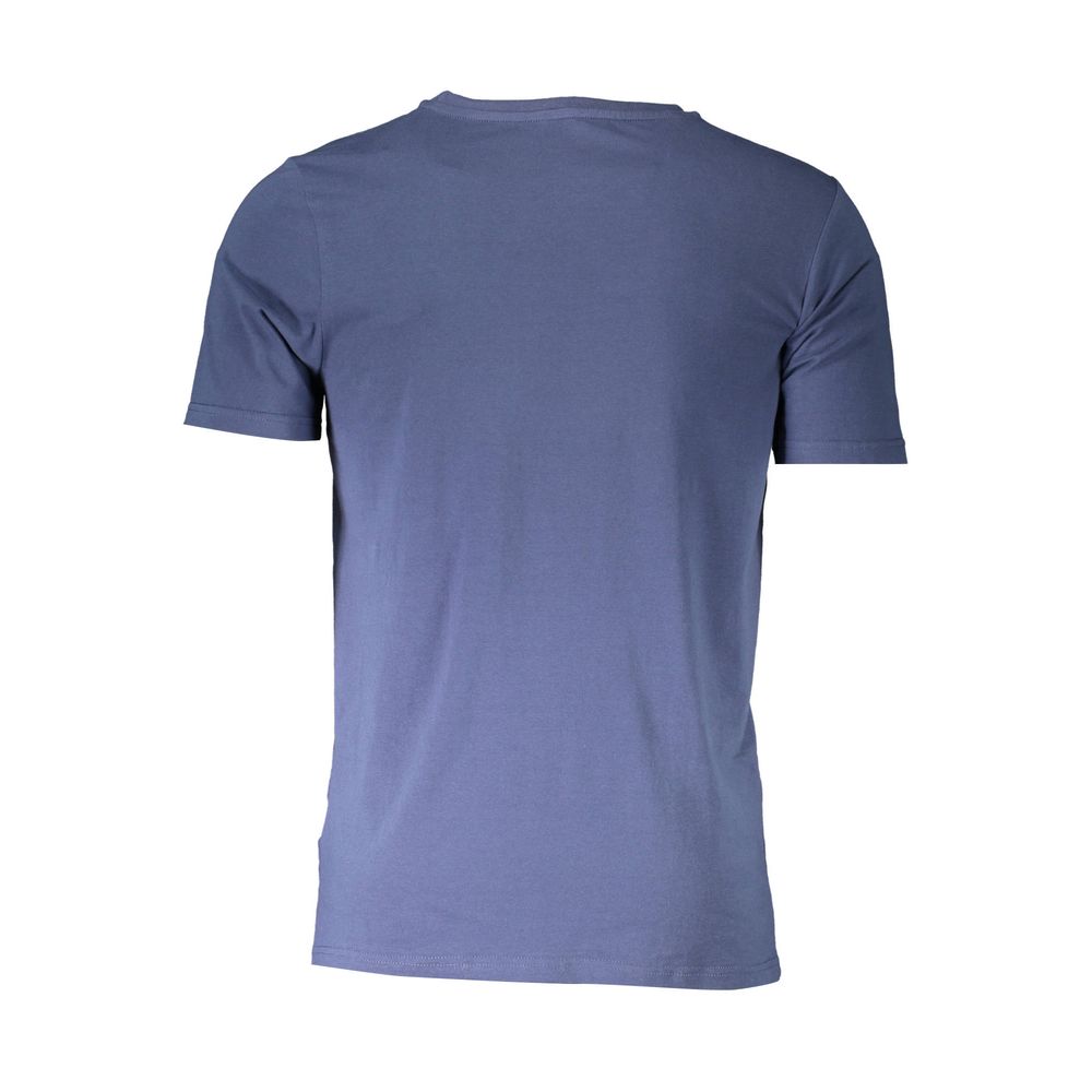 Back view of Aeronautica Militare Blue Cotton Underwear T-shirt with short sleeves and crew neck.