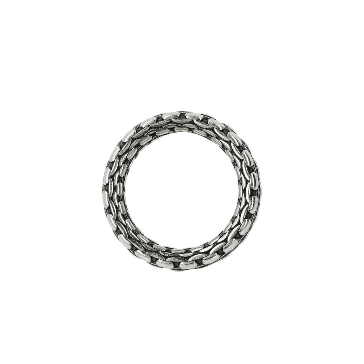 ALBERT M. JEWELS JEWELRY Mod. WSOX00560.S-22 silver chain ring on a white background