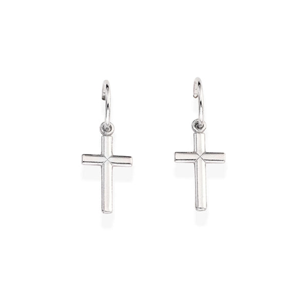 AMEN JEWELRY Mod. ORCRB1 silver cross earrings showcase elegant design and craftsmanship.