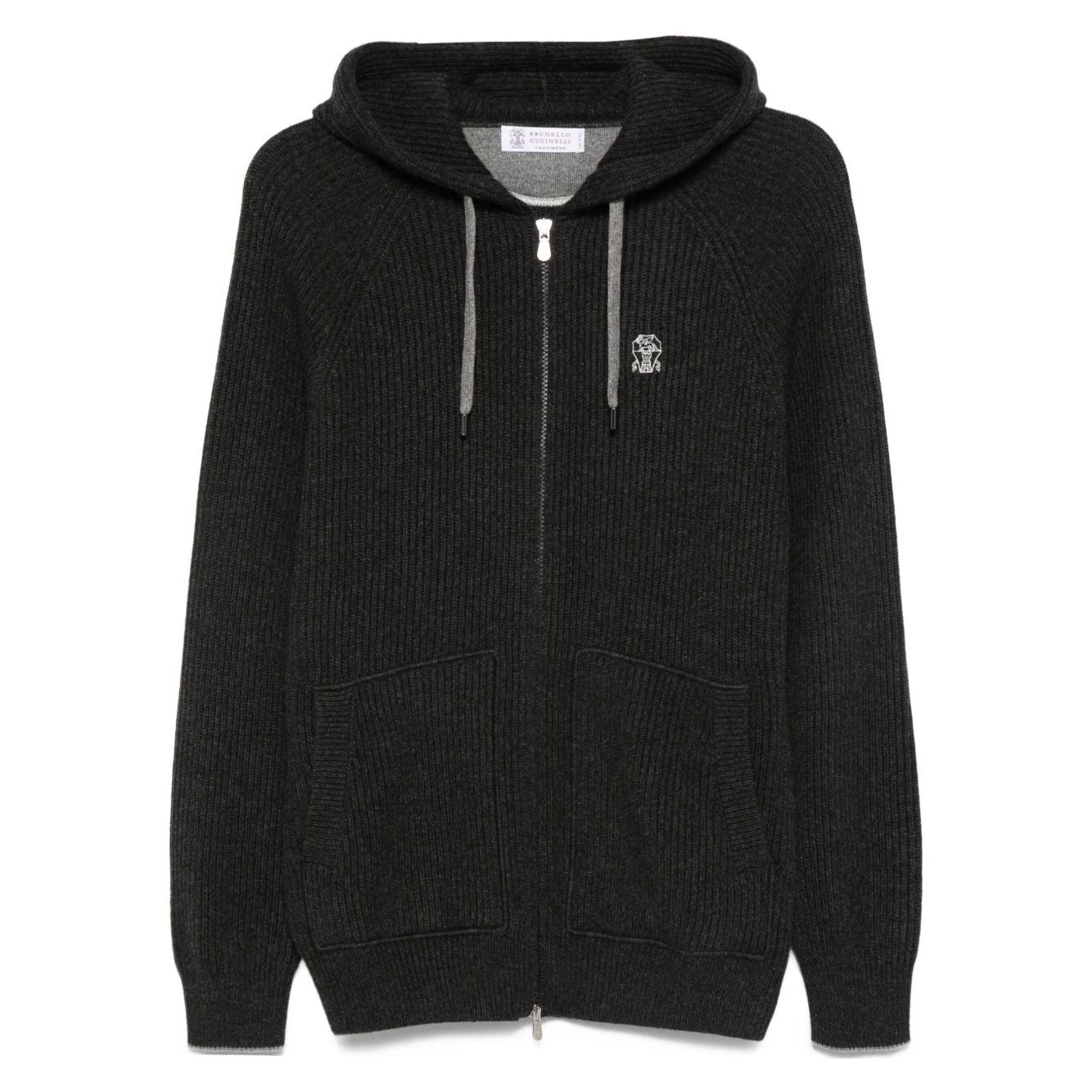 Brunello Cucinelli Zip-up hooded cardigan Topwear