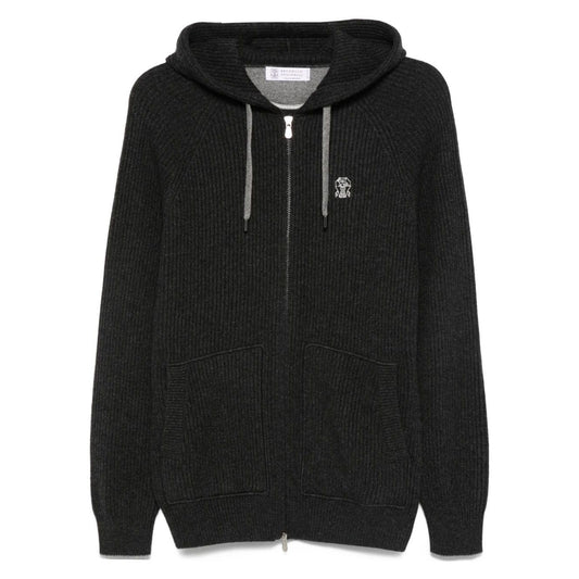 Brunello Cucinelli Zip-up hooded cardigan Topwear