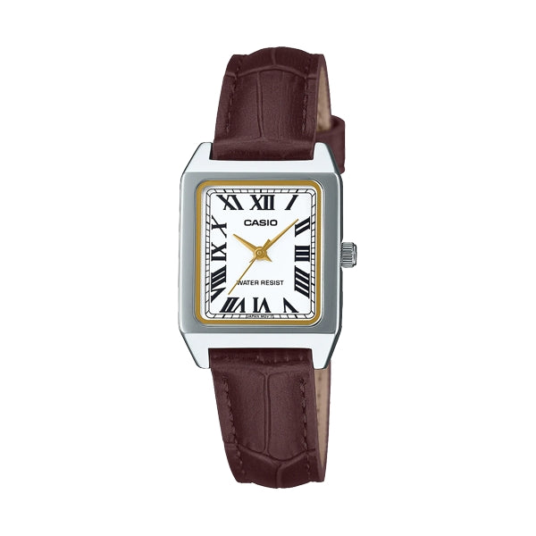 CASIO COLLECTION Mod. TANK. LEATHER - WHITE WATCHES