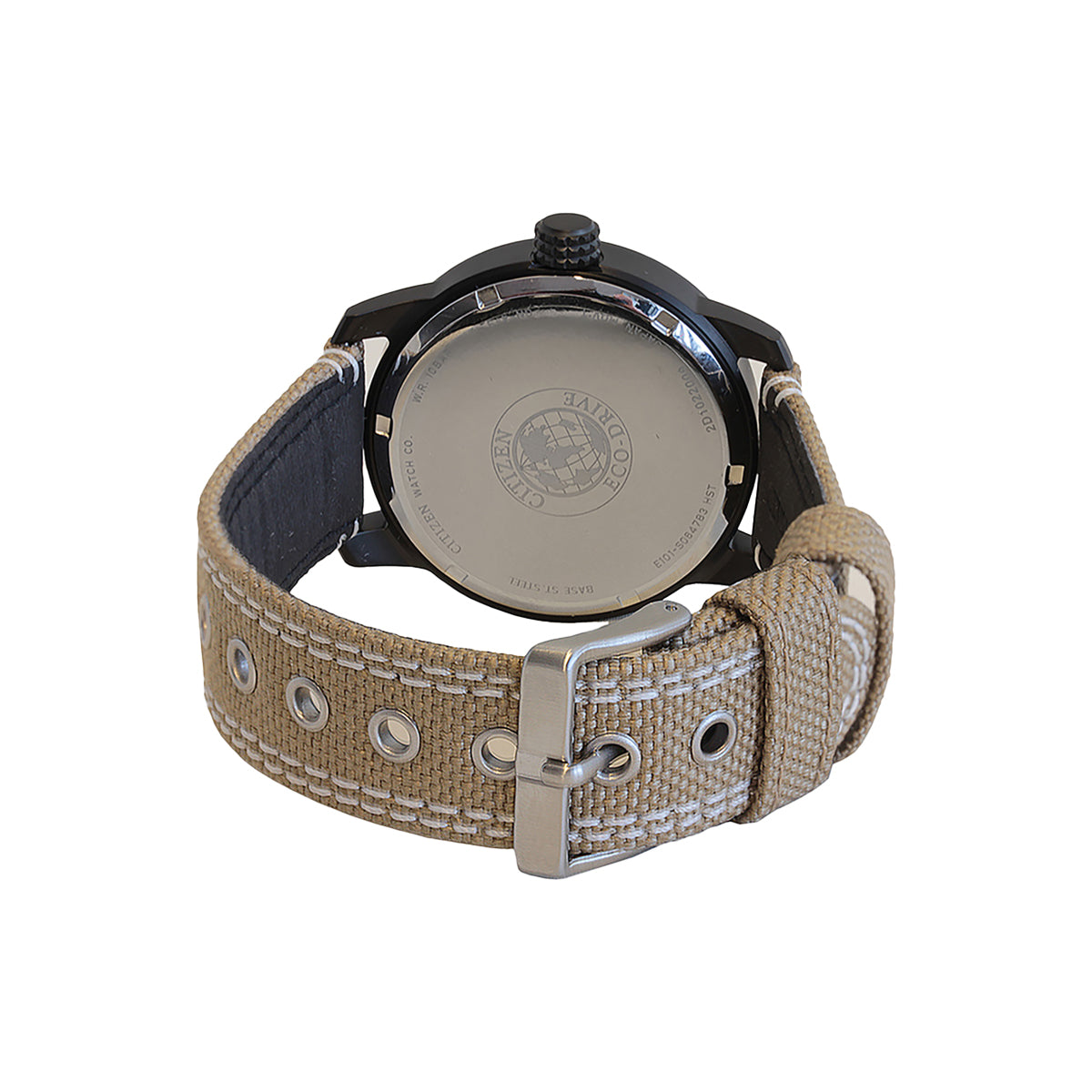 Back view of CITIZEN MOD. BM8476-23E watch showing strap and case design