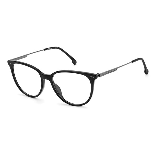 Carrera Black Acetate Glasses (Frames) for women, model CARRERA113380, black color, lens size 52/16/145 mm.
