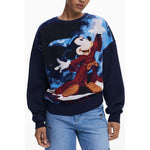 Desigual Blue Cotton Women Sweater DE-39737-XS