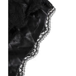Dolce & Gabbana Black Silk Satin Lace Trim Panty Underwear