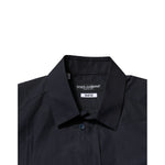 Dolce & Gabbana Dark Blue MARTINI Cotton Dress Formal Shirt